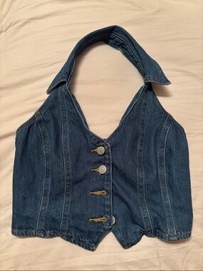 Levi’s Denim Halter Button-Front Vest